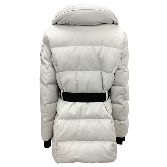 Moose Knuckles Light Grey Cloud 9 Down Puffer Parka Coat with Belt - Picture 3 of 8